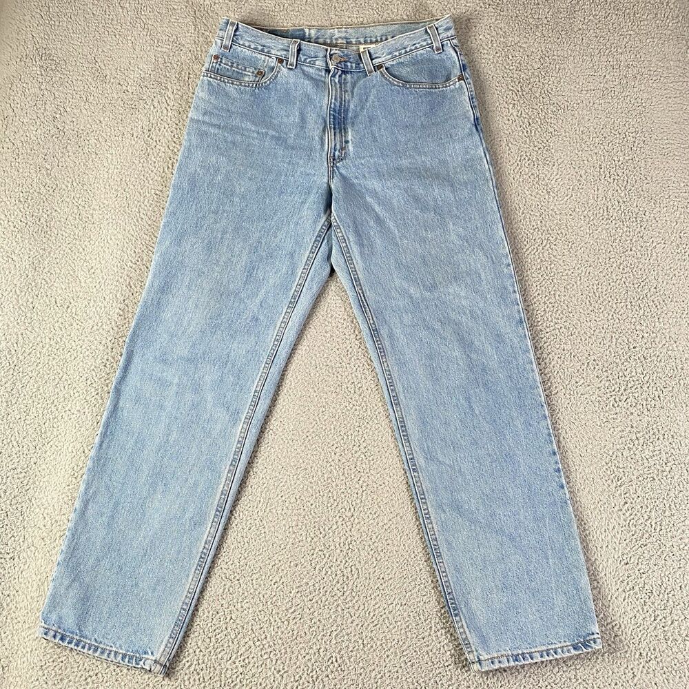 Vintage Levis 550 Relaxed Fit Jeans Mens 35x32 Blue Light Loose Baggy USA Made